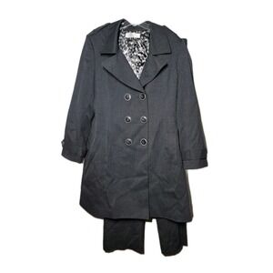 Tahari Arthur S. Levine Womens  Size 14 Dk. Gray 2 Piece Suit Long Blazer Pants